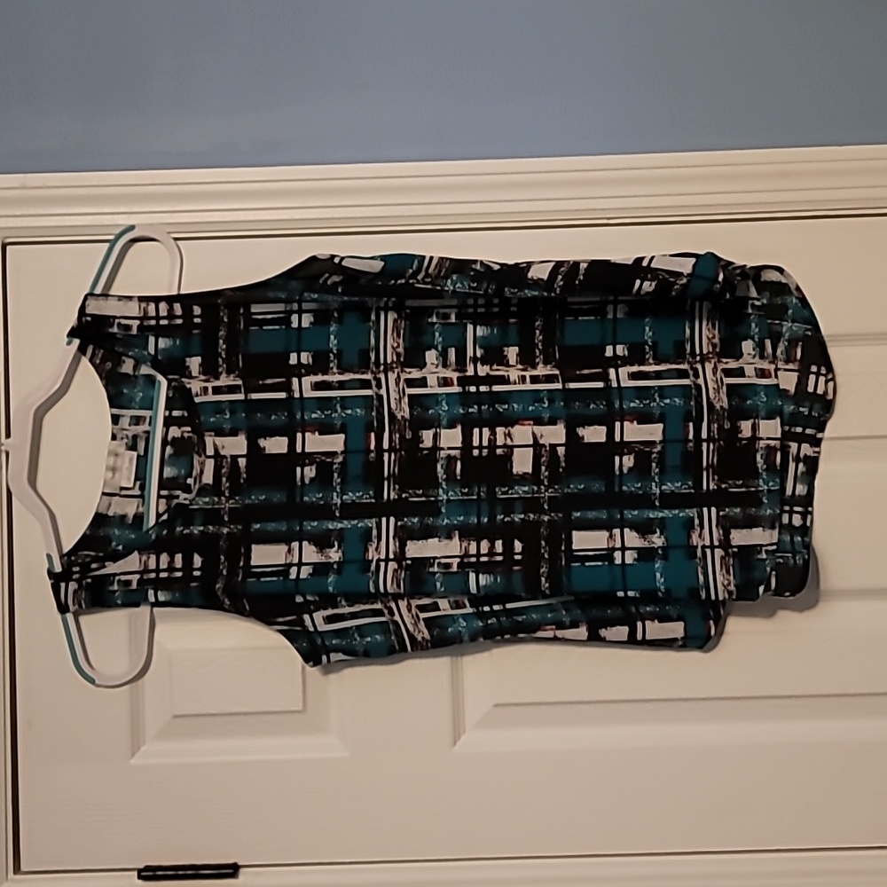 Van Heusen Plaid Printed Tank Top